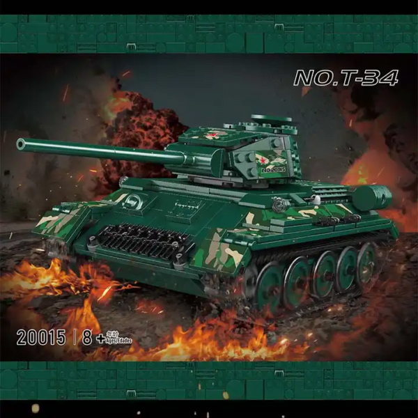TANQUE VERDE MILITAR T-34 20015 - Imagen 3